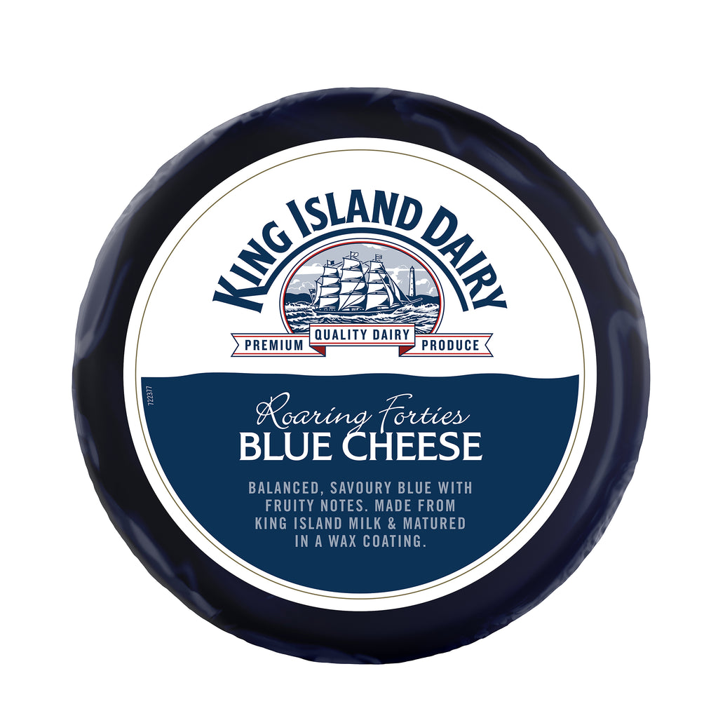 Roaring 40's Blue Cheese RW Priced Per kg, approx 1.2kg (Pre Order 5/7 days) King Island Dairy