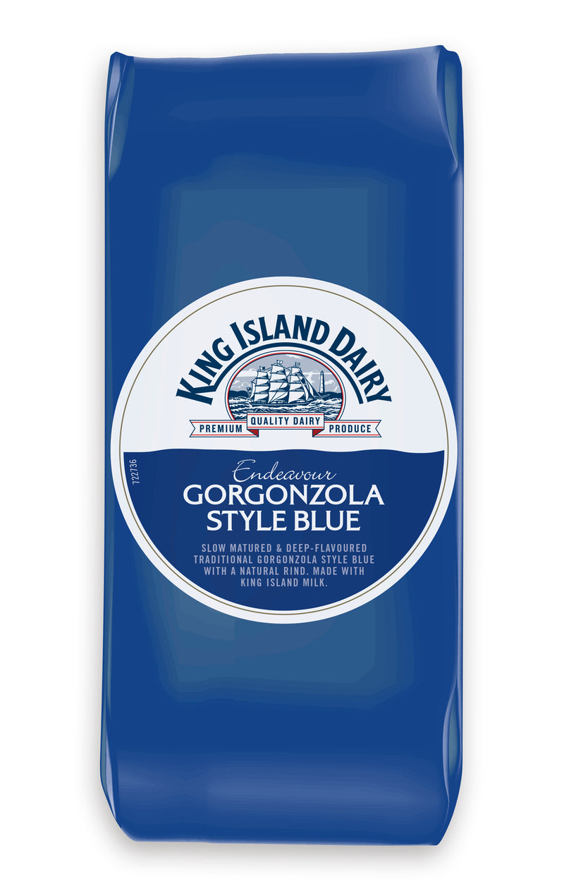 Endeavour Gorgonzola Style Blue Cheese RW Priced Per kg, 2 x 1kg (Pre Order 5/7 days) King Island Dairy