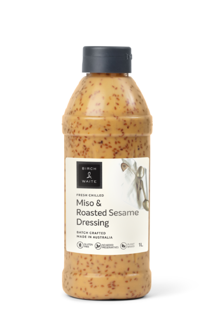 Miso & Roasted Sesame Dressing 1L Bottle Birch & Waite Evoo Quality Foods Miso & Roasted Sesame Dressing 1L Bottle Birch & Waite Evoo Quality Foods