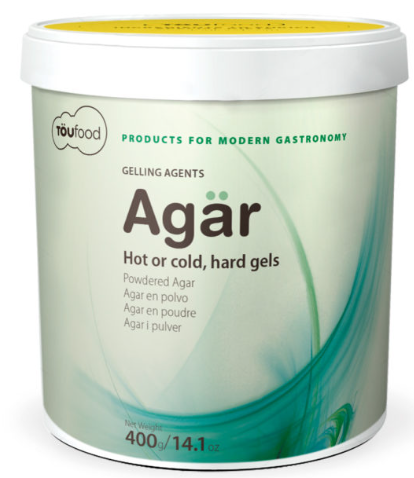 Agar Powder (Hard Brittle Gels) 400g Tub TouFood