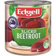 Beetroot Sliced 3kg Tin Edgell