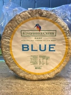 Cheese Blue Wheel RW Priced per kg, approx 2.5kg Kingfisher Creek