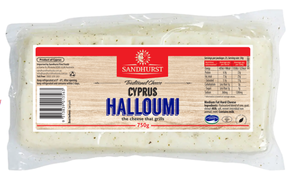 Haloumi Cheese Cyprus 750g Pkt Sandhurst