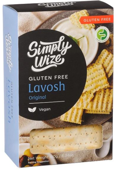 Lavosh Original GF & Vegan 180g Packet Simply Wize