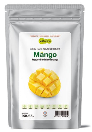 Mango Freeze Dried Diced 100g Bag LyoFeeling