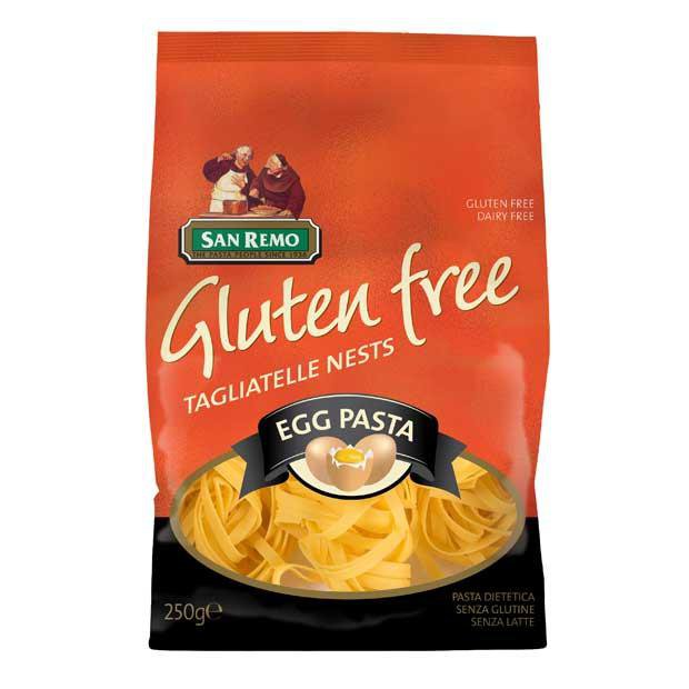Tagliatelle Pasta Nests GF Dried 250g Packet San Remo