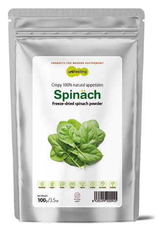 Spinach Powder Freeze Dried 100g Bag LyoFeeling (D)