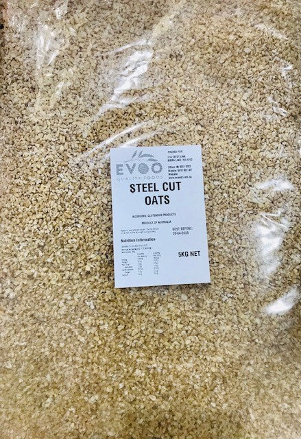 Oats Steel Cut Australian 5kg bag EVOO QF