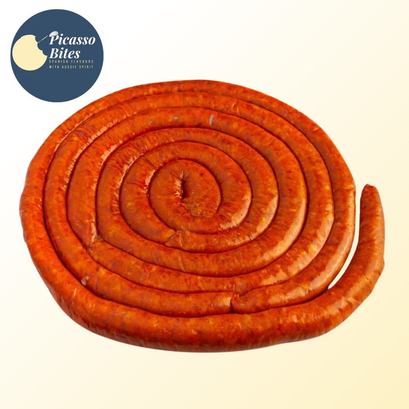 Txistorra Chorizo Round (Pork Belly) RW Priced per kg, approx 800g Frozen Picasso Bites (Pre order 3 days)