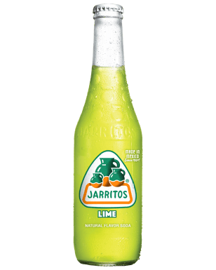 Lime Soda Mexican Glass Bottles 370mL x 24 Carton Jarritos
