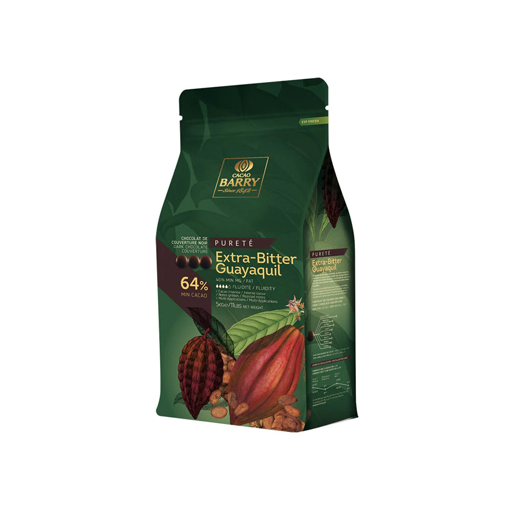 Guayaquil Dark Chocolate Extra Bitter 64% 5kg Cocoa Barry