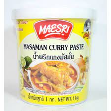 Massaman Curry Paste 1kg Maesri (yellow tub)