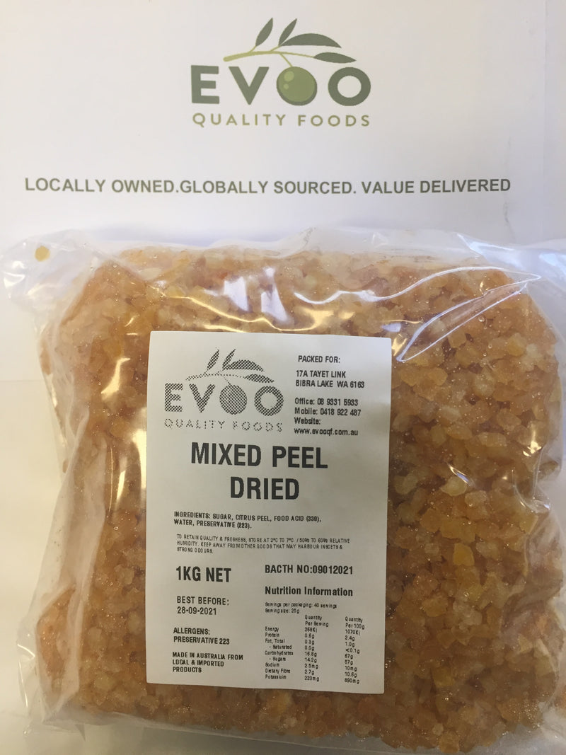 Mixed Citrus Peel Dried 1kg Bag Evoo QF (Pre Order)