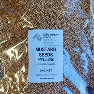 Mustard Seeds Yellow 1kg Bag Evoo QF
