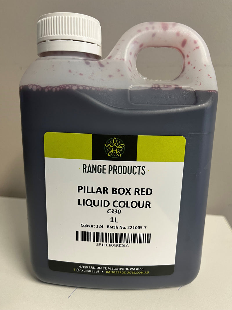 Red Food Colouring (Liquid) 1L Bottle Pillar Box Evoo Quality Foods