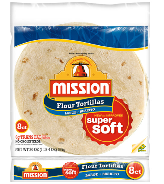Tortillas Flour 12" (12pc x 6pkts) Carton Mission (Code 1399)