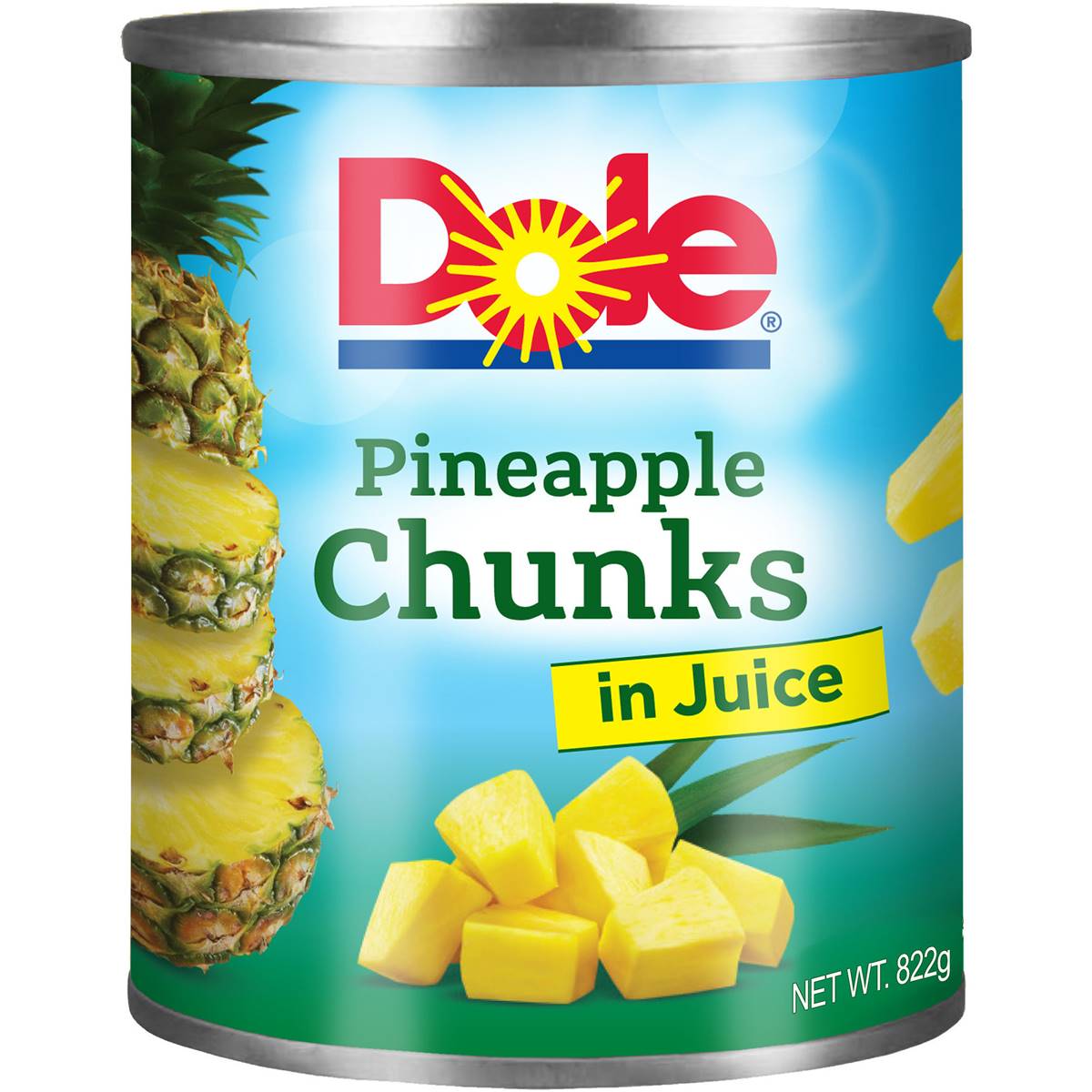 Pineapple Chunks in Juice 822g Tin Dole