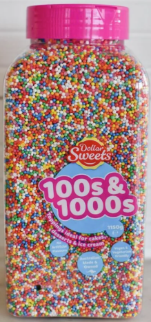 Sprinkles 100's & 1000's 1150g Tub Dollar Sweets