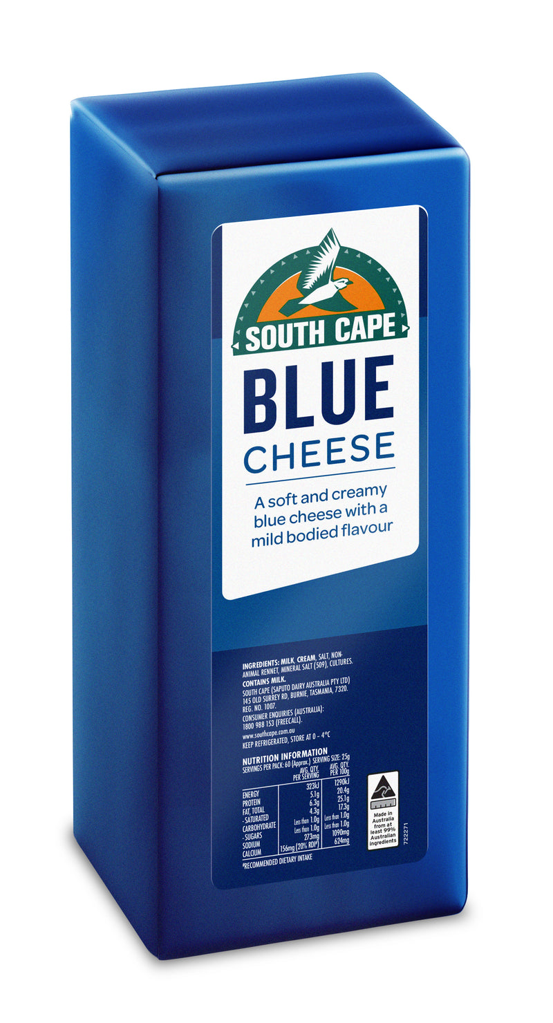 Blue Cheese Block RW Priced Per kg, approx 1.5kg (Pre Order 5/7 days) South Cape
