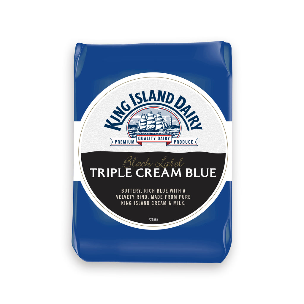 Black Label Triple Cream Blue RW Priced Per kg, 2 x 500g (Pre Order 5/7 days) King Island Dairy