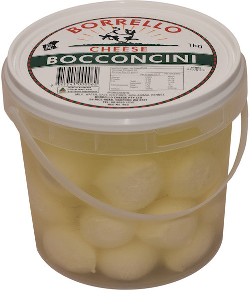 Bocconcini Cheese 1kg Tub Borrello