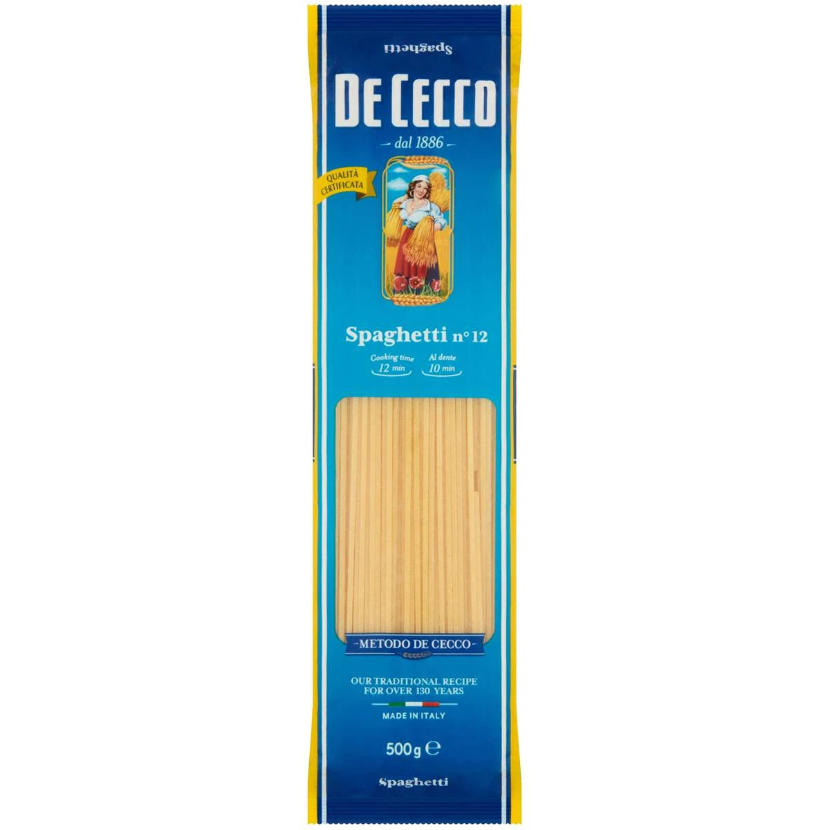 Spaghetti Pasta Dried 500g x 12 Carton De Cecco #12