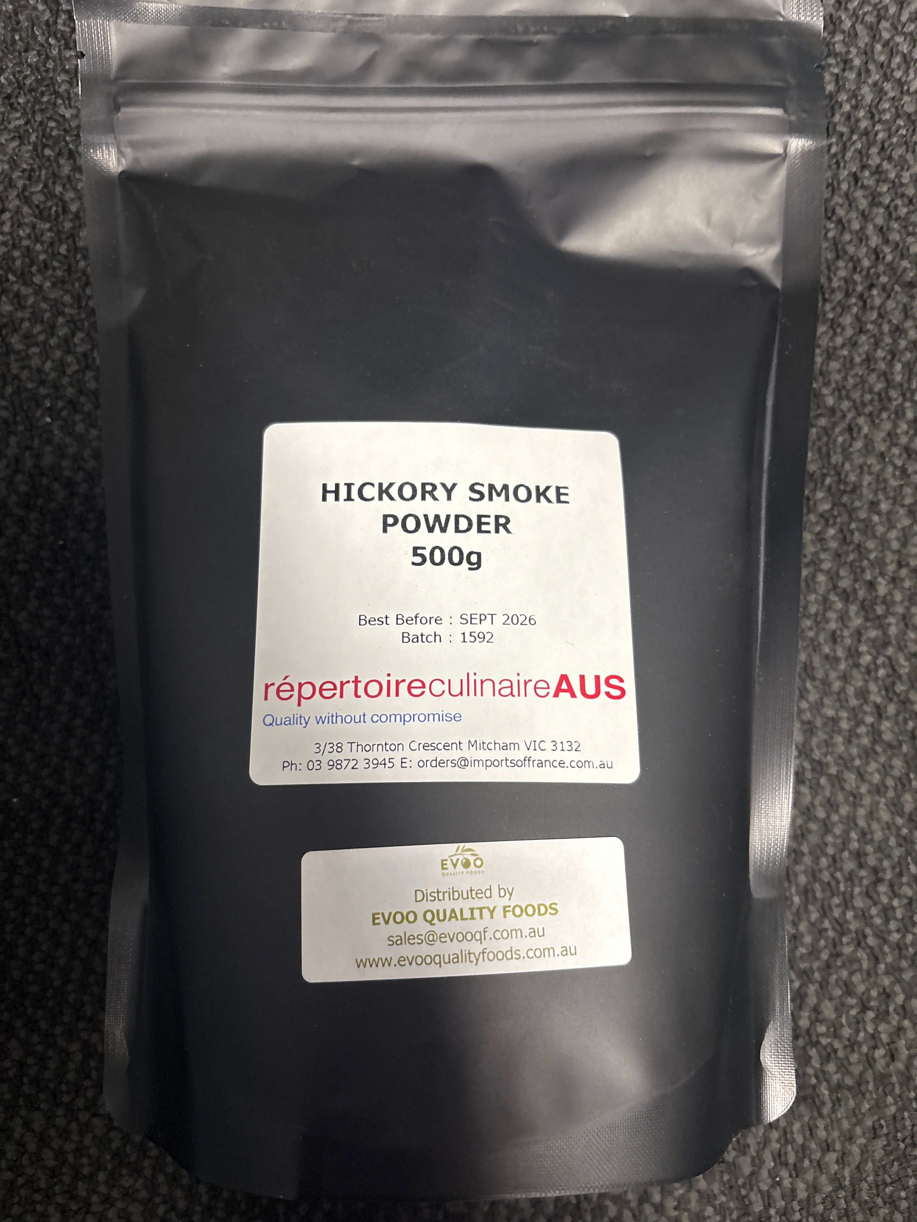 Smoke Hickory Powder 500gm Bag Gourmet De Paris