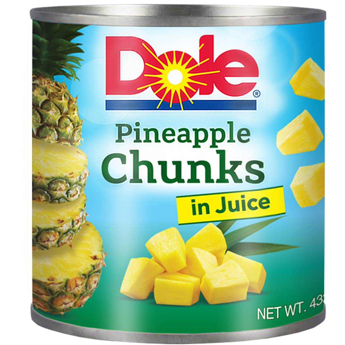 Pineapple Chunks in Juice 432g Tin Dole