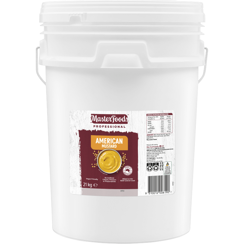 Mustard American 21kg Bucket Masterfoods