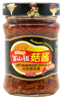 XO Mushroom Sauce Szechuan 210g Jar Baishanzu