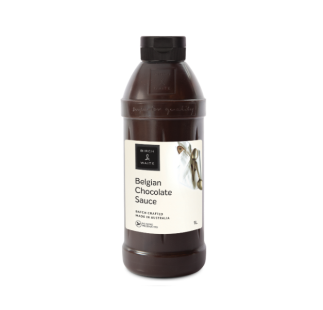 Chocolate Sauce Belgian 1ltr Bottle Birch & Waite Evoo Quality Foods