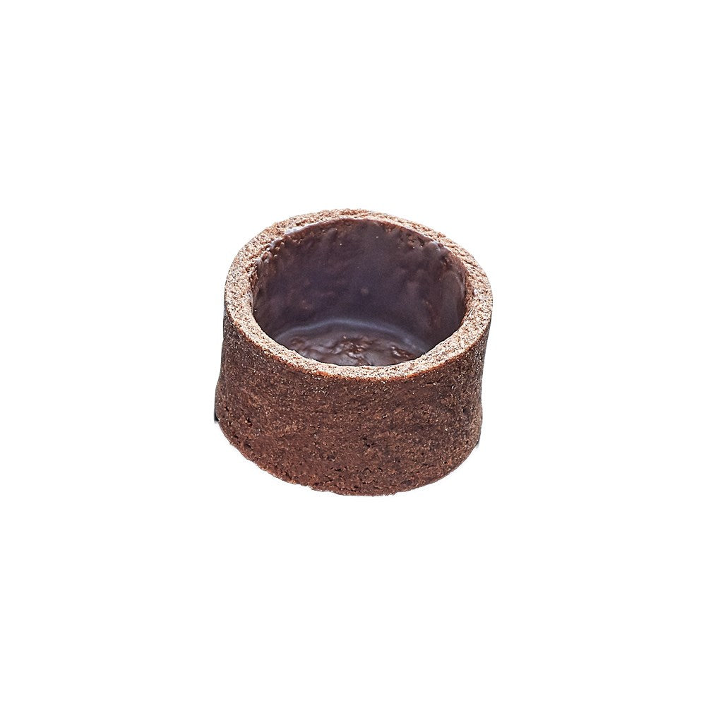 Tart Shells Chocolate Mini Round (C1RD) 33mm (210 x 7g) Carton Frozen La Rose Noire