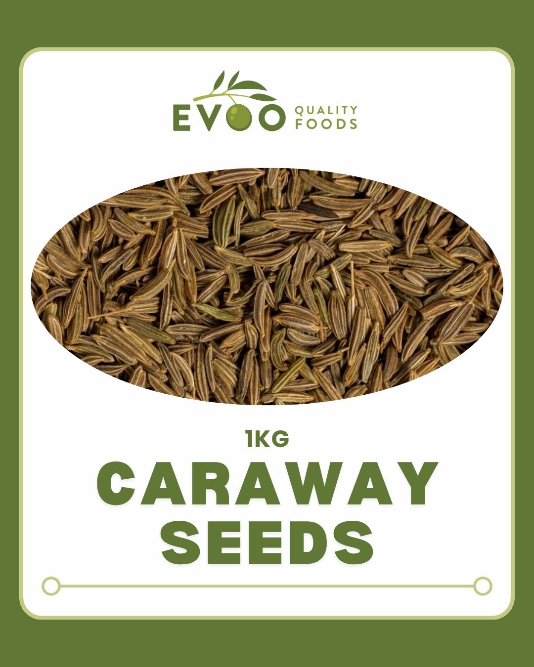 Caraway Seeds 1kg Packet Evoo QF