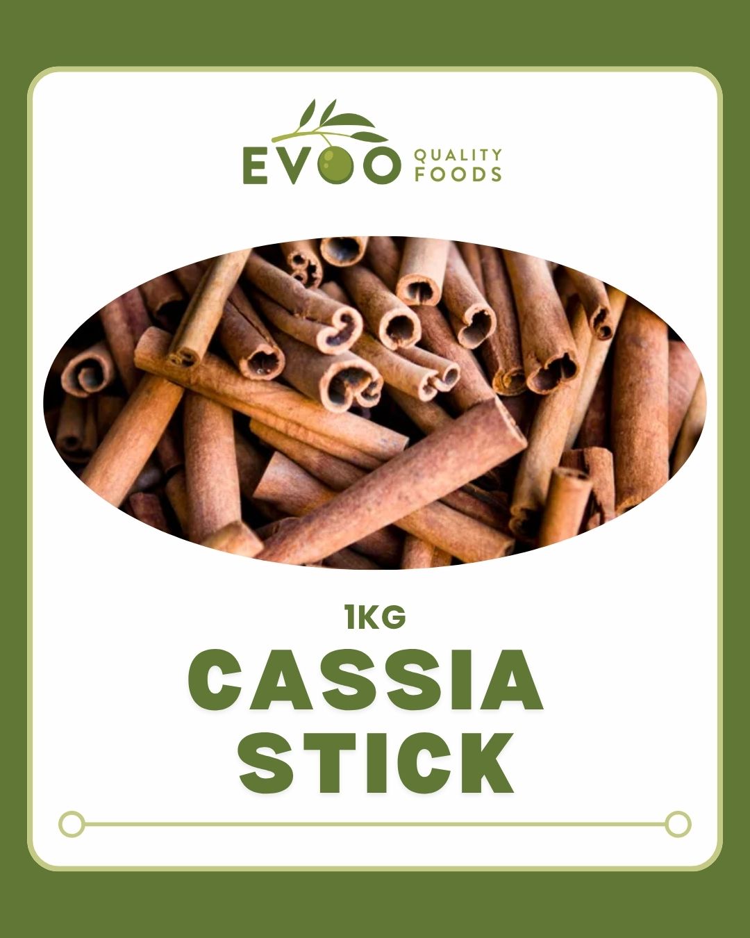 Cassia Sticks (Not Cinnamon Quills) 1kg Bag Evoo QF