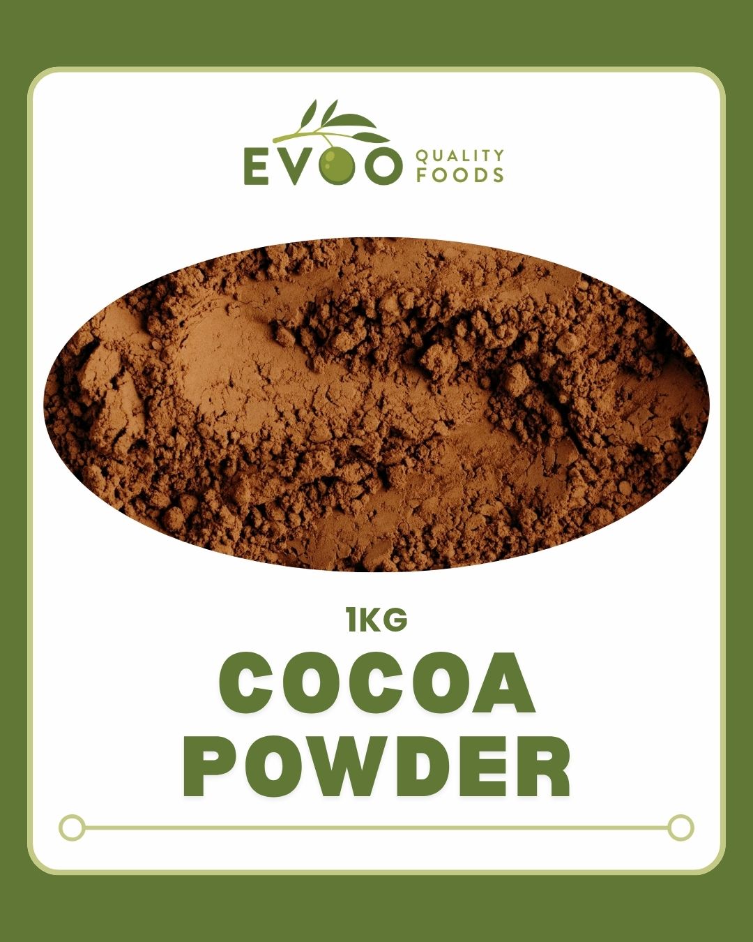 Cocoa Powder Dark Dutch Alkalised 1kg Bag Evoo QF