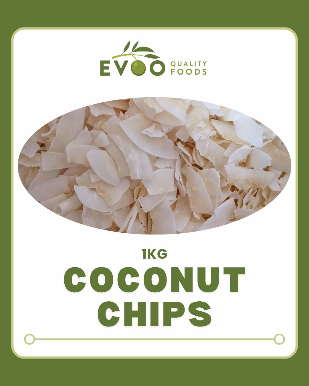 Coconut Chips Shaved/ Flakes 1kg Bag Evoo QF (1)
