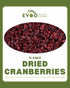 Cranberries Dried 11.34 kg Box Evoo QF