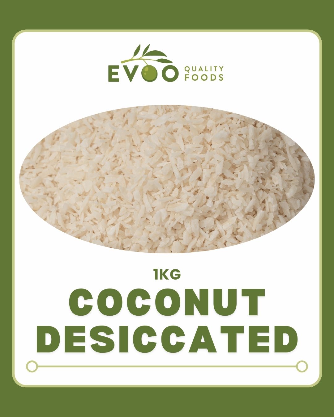 Coconut Desiccated 1kg Bag Evoo QF (1)