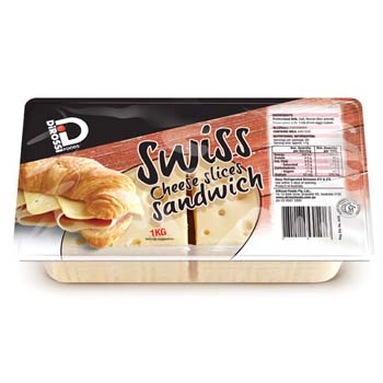 Swiss Cheese Slices 1kg Di Rossi