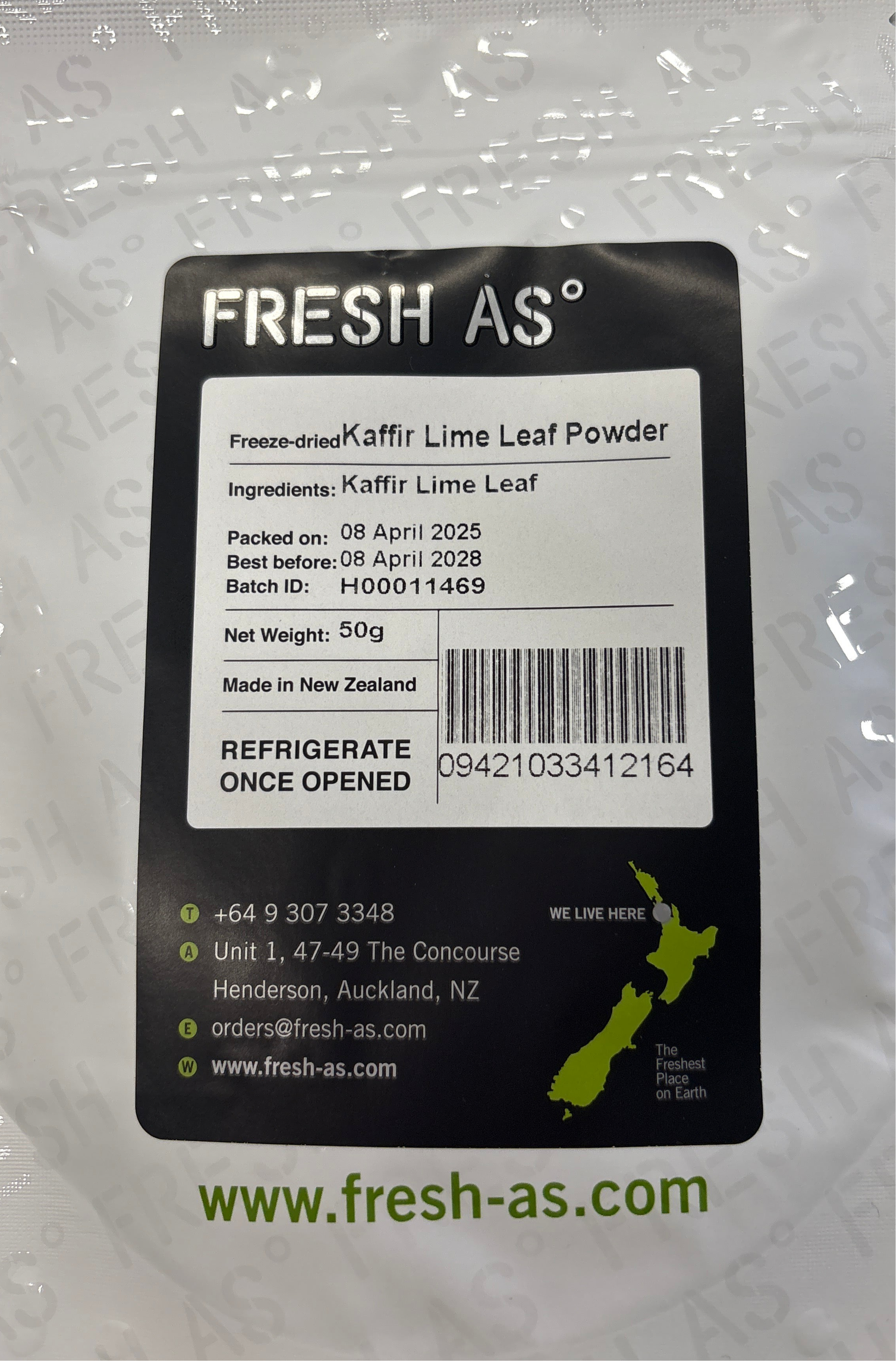Kaffir Lime Leaf Powder 50g Pkt Fresh As