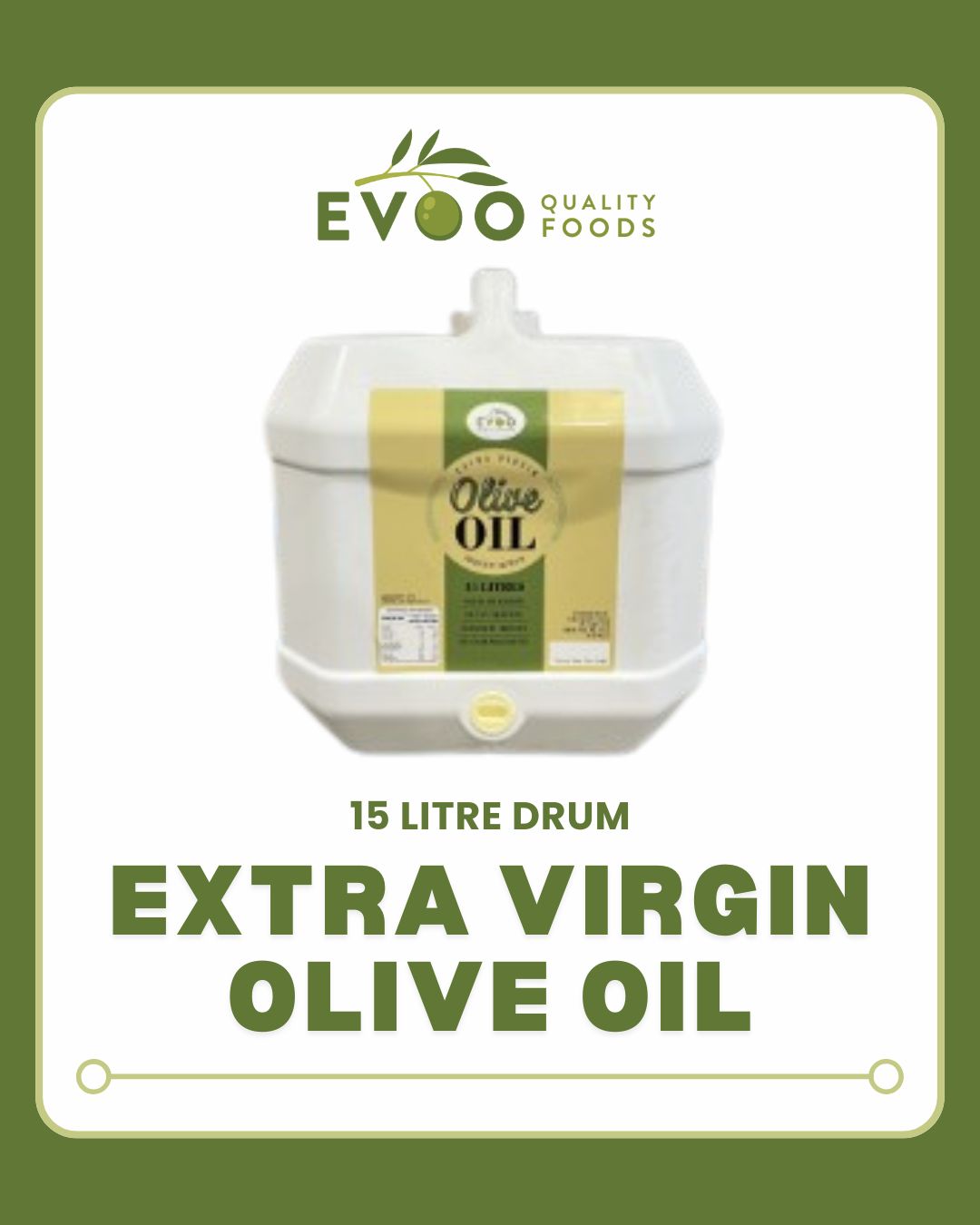 Extra Virgin Olive Oil 15lt Drum - Moore River 2025 Season (EVOO)