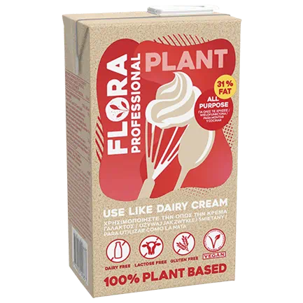 Professional Plant Cream 100% Plant Based 1L UHT Tetra Pak Flora