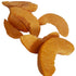 Sliced apricots on a white background