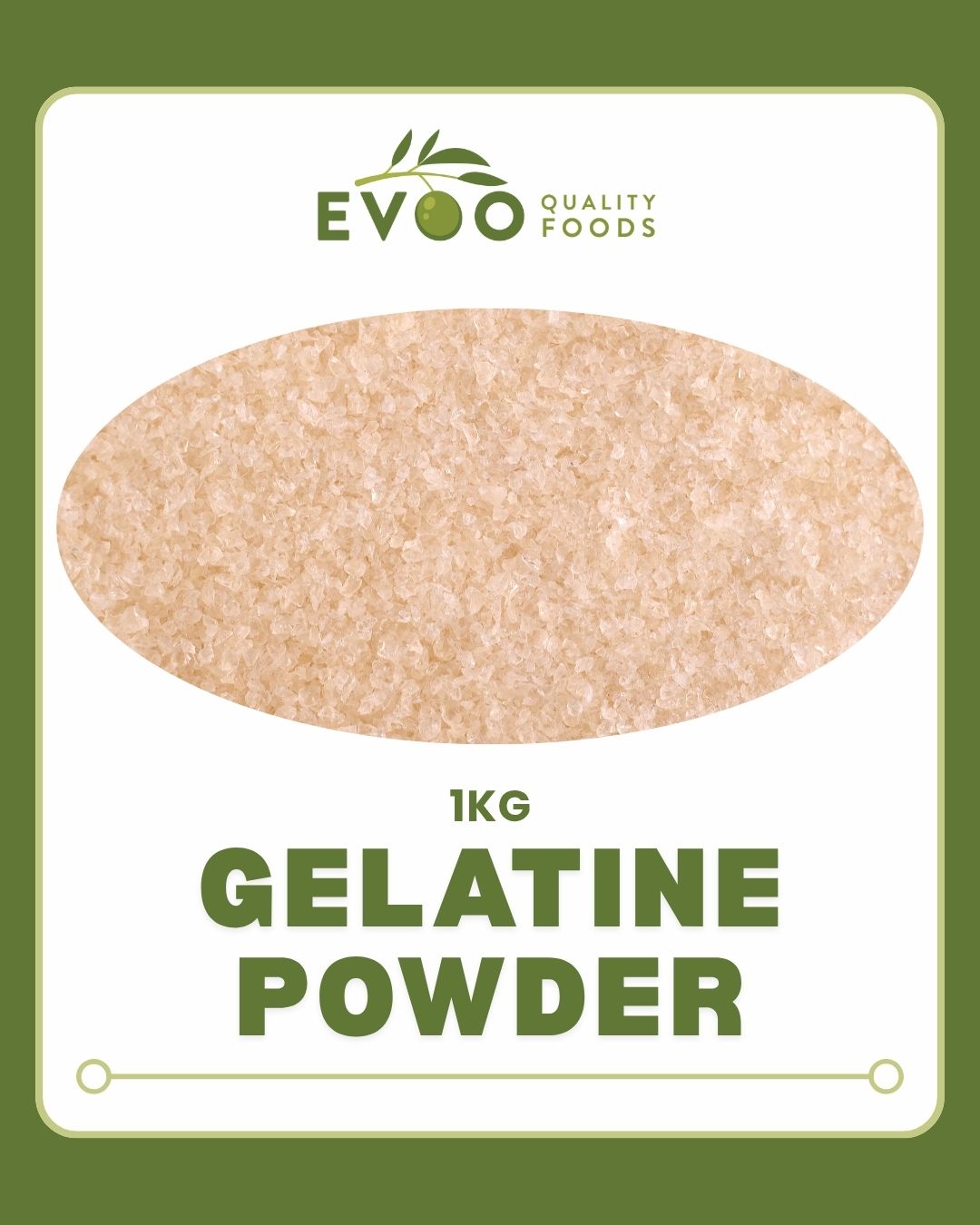 Gelatine Powder 1kg Bag Evoo QF