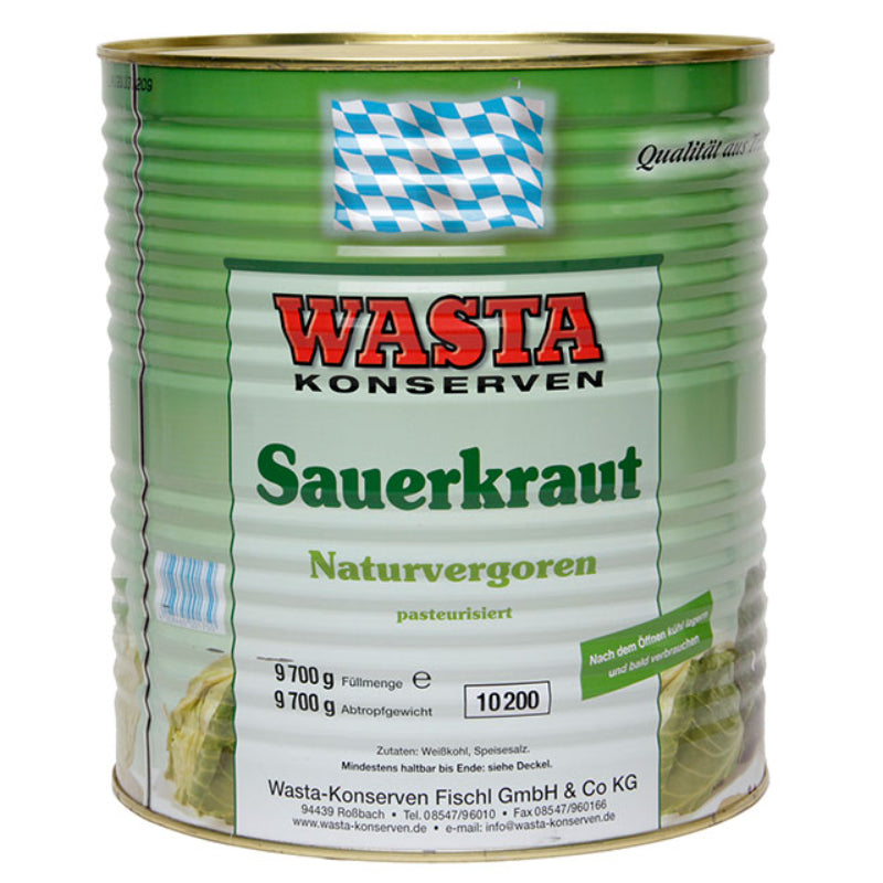 Premium German Sauerkraut 9.7kg Tin Wasta