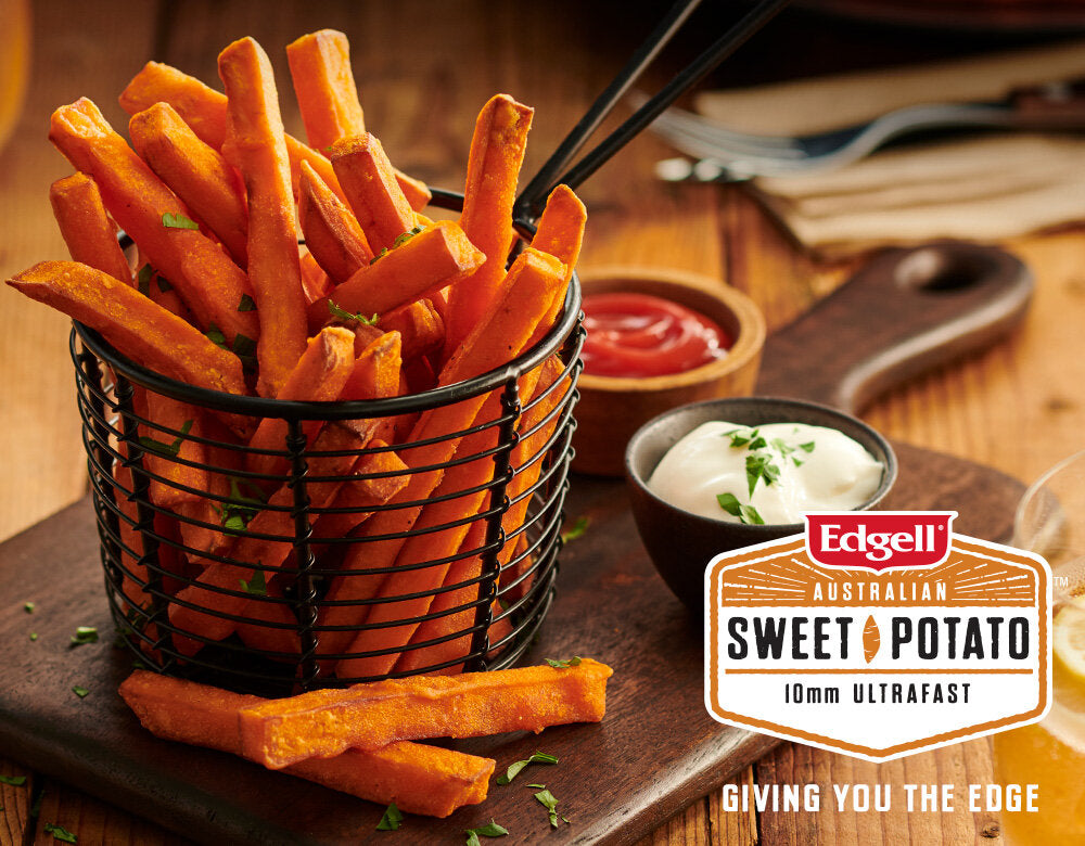 Sweet Potato Fries 10mm carton 6 x 1.5kg frozen Edgell