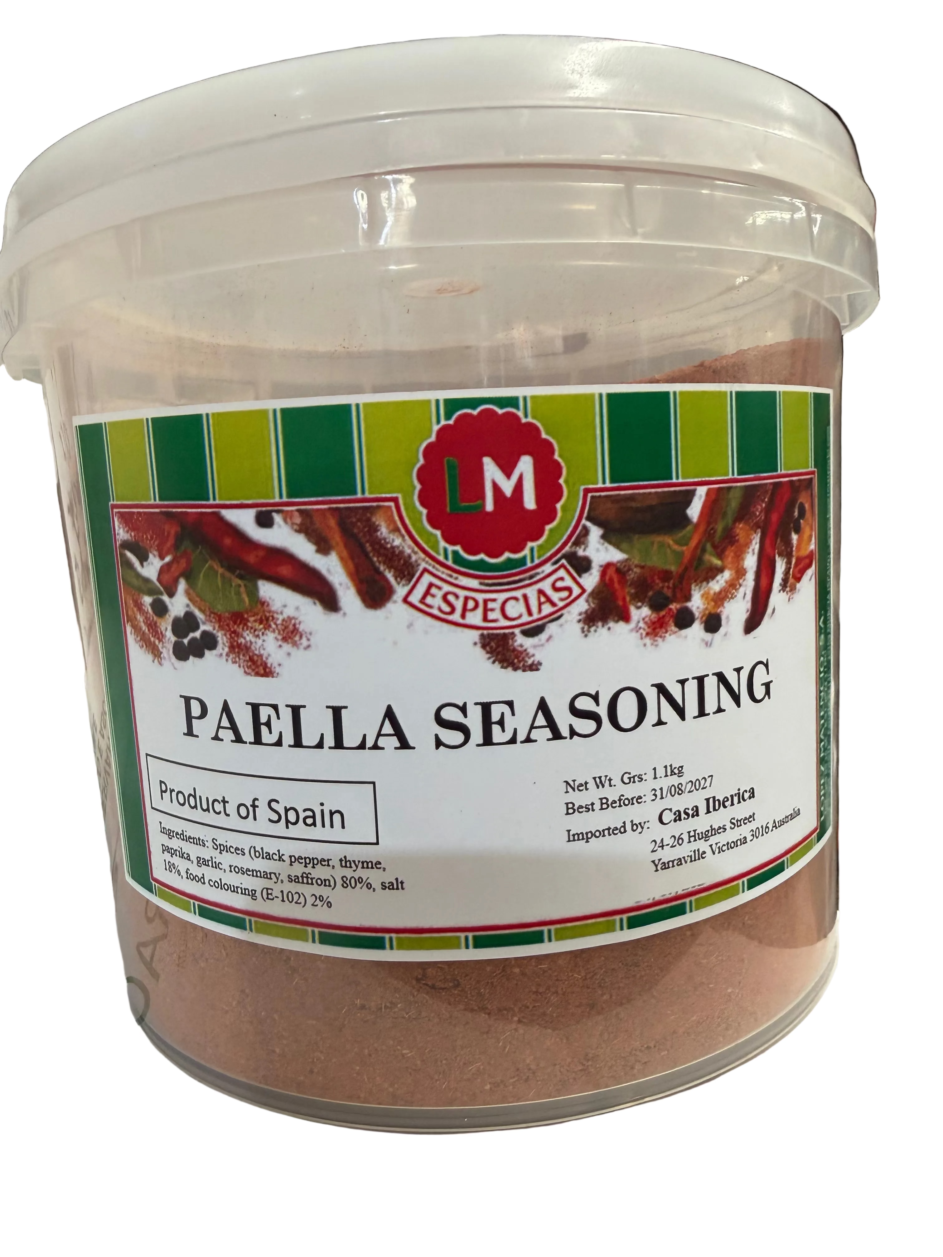 Spanish Paella Seasoning 1.1kg Plastic Tub LM