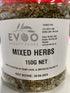 Mixed Herbs Dried 150g Tub Evoo QF