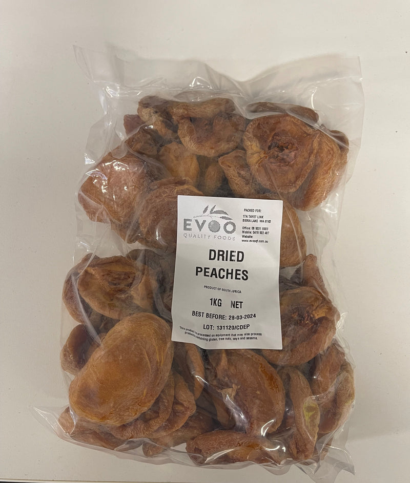 Dried Peaches 1kg Evoo QF