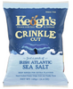 Potato Chips CRINKLE CUT Atlantic Sea Salt 12 x 125g CARTON ONLY Keogh's